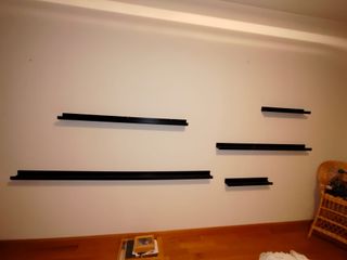 Set 5 Estanterías Negras Madera