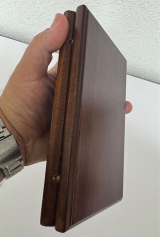 ESTUCHE CAOBA ONZAS PLATA MÉXICO CALENDARIO MAYA