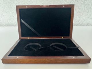 ESTUCHE CAOBA ONZAS PLATA MÉXICO CALENDARIO MAYA