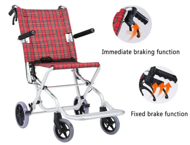 Silla de ruedas plegable a cuadros