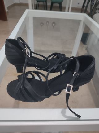 Zapatos de baile tacón negro 5cm talla 40