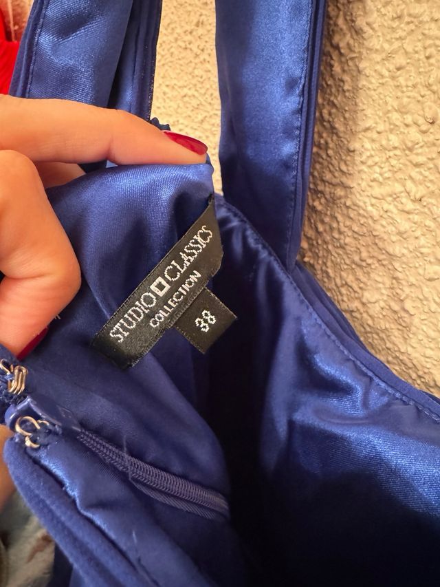 Vestido largo azul de fiesta