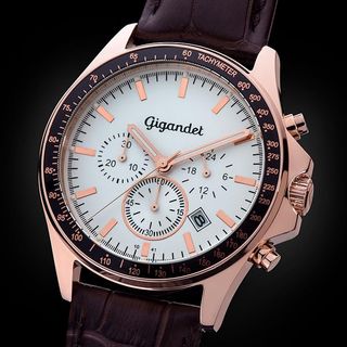 Reloj Gigandet Cronógrafo Dorado y Blanco