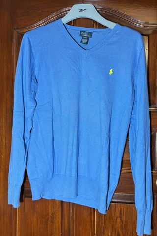 Polo Ralph Lauren Jersey Cuello Pico Azul