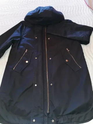 Parka Mango Negra Talla S