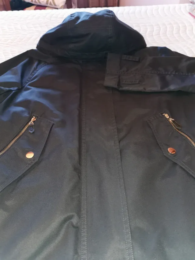 Parka Mango Negra Talla S