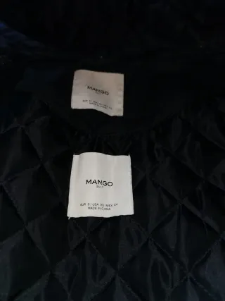 Parka Mango Negra Talla S