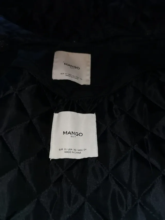 Parka Mango Negra Talla S