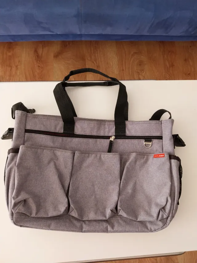 Bolso Skip Hop Doble Gemelar Heather Gris