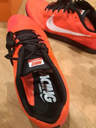 Zapatillas Nike Atletismo Pista Naranja Blancas