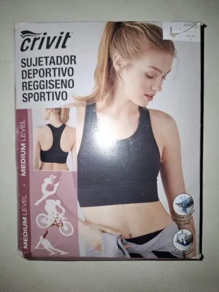 Reggiseno sportivo Crivit L nero