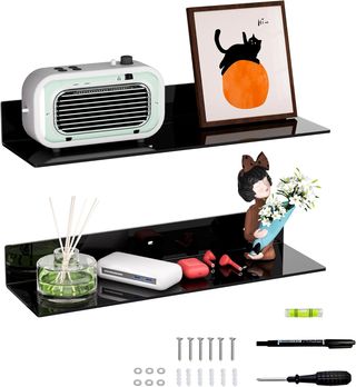 Estantes Acrílicos Negros 50cm