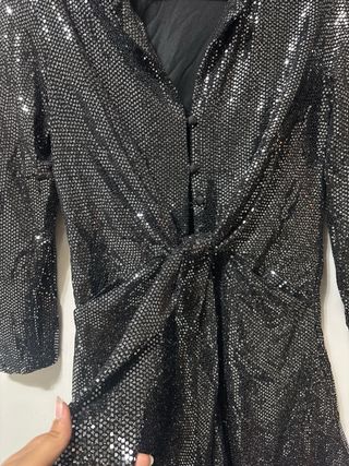 Mono Zara Lentejuelas Negro