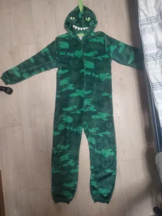 Pijama / Disfraz Dinosaurio Verde Talla Única