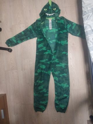 Pijama / Disfraz Dinosaurio Verde Talla Única