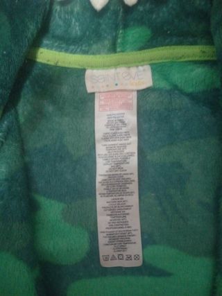 Pijama / Disfraz Dinosaurio Verde Talla Única