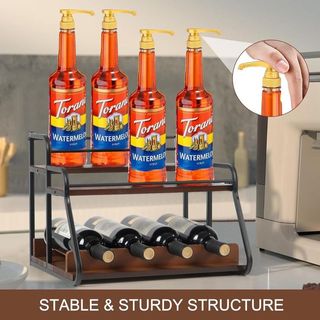 Botellero 12 botellas madera y metal