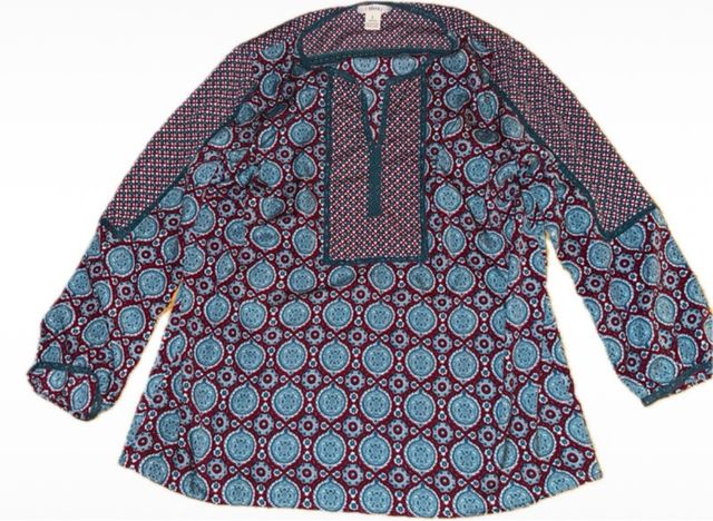 Blusa Sfera Boho-Chic Estampada Talla L