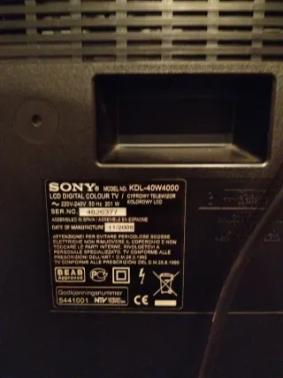 TV Sony Bravia Negra 50"