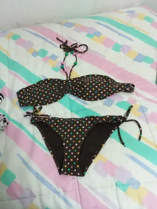 Pack de 2 Bikinis Lunares Marrón Talla S