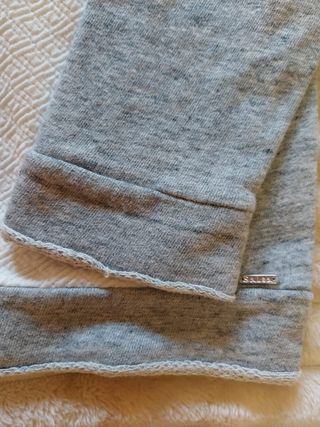 Jersey Bicolor Texturas Mujer Gris/Blanco