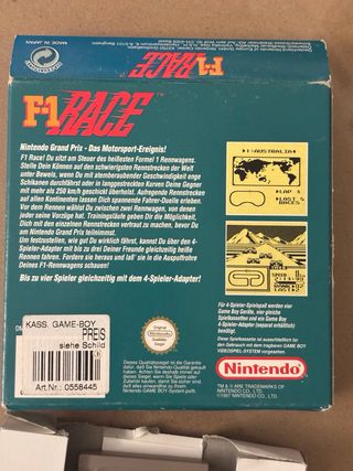 F1 Race Game Boy Nintendo