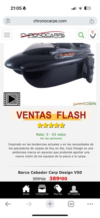 Barco Cebador Carp Design V50