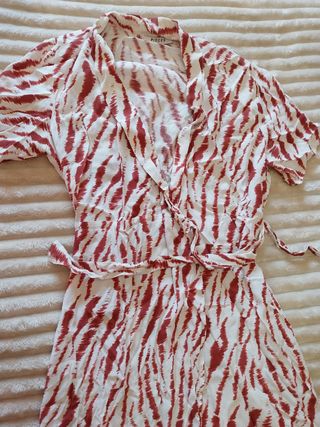 Vestido Kimono Midi Estampado