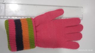 Guantes de lana coloridos doble puño