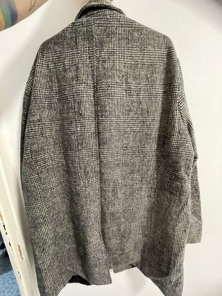 Abrigo SMOG cuadros gris XXL