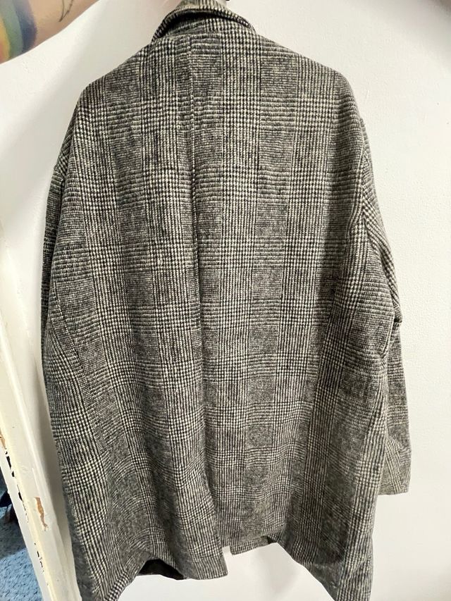 Abrigo SMOG cuadros gris XXL