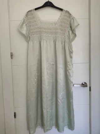 Camisón verde encaje talla XL