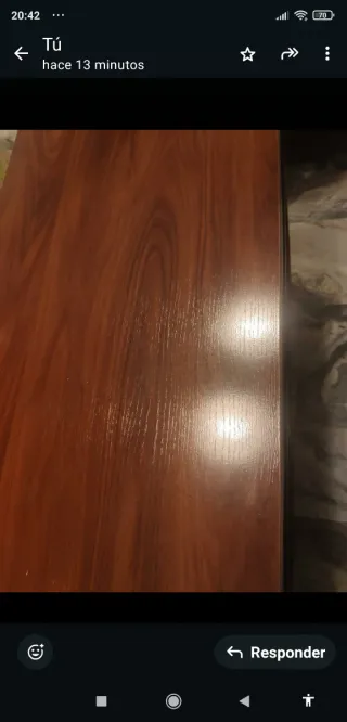 Mesa auxiliar madera y escritorio