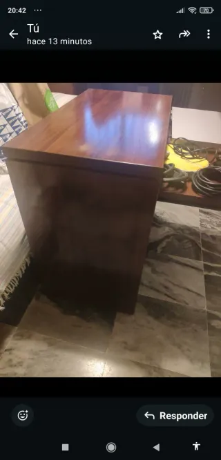 Mesa auxiliar madera y escritorio