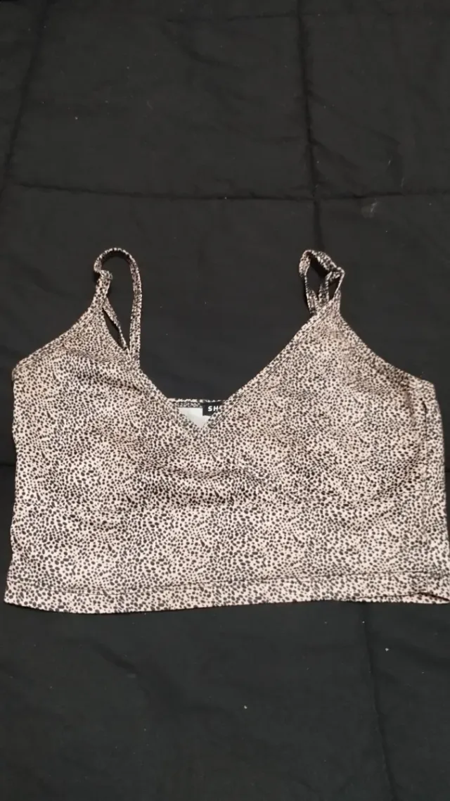 Top tirantes estampado animal print