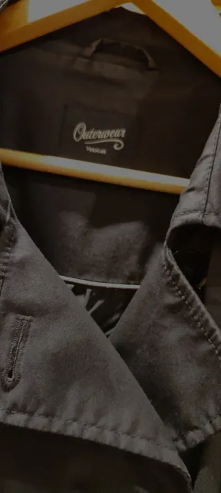 Gabardina Mujer Negra 48 50 Chaqueta