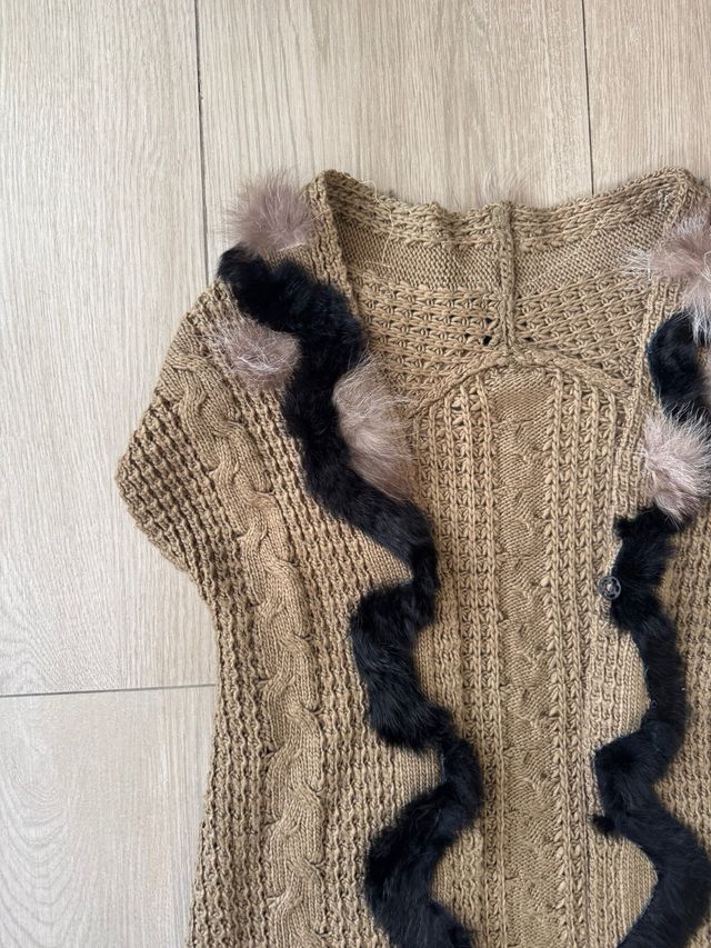 Maglioncino donna con pelliccia