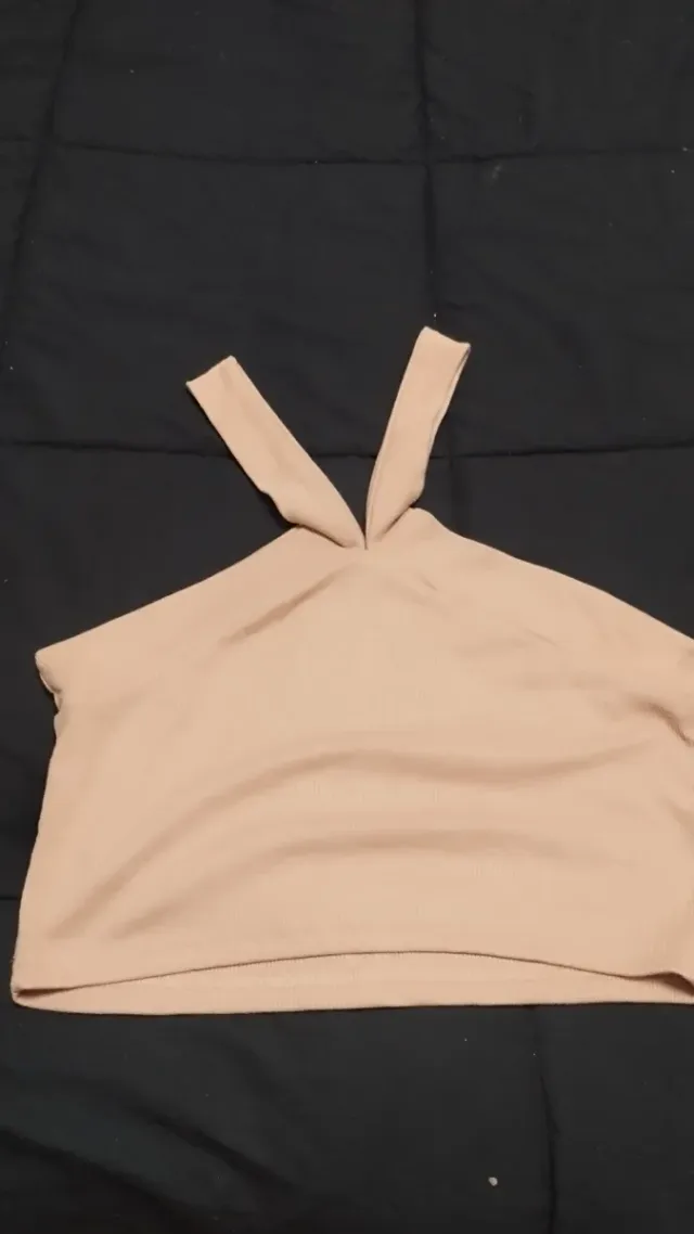 Top beige halter