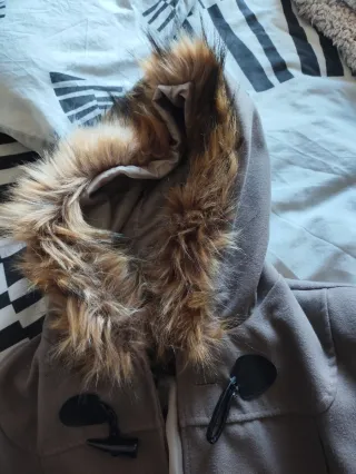 Chaquetón paño mujer talla L beige