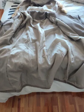 Chaquetón paño mujer talla L beige