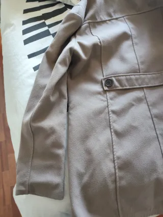 Chaquetón paño mujer talla L beige