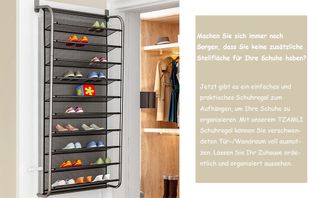 Zapatero Colgante 10 Niveles 56x21x151 cm