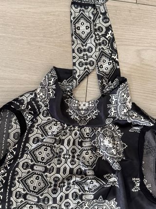 Abito donna fantasia bianco nero