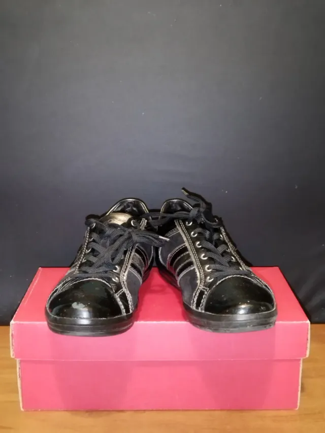 Deportivas GEOX Negras Piel Brillo y Serraje N38