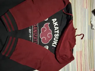 Sudadera Akatsuki Naruto Cremallera negro granate