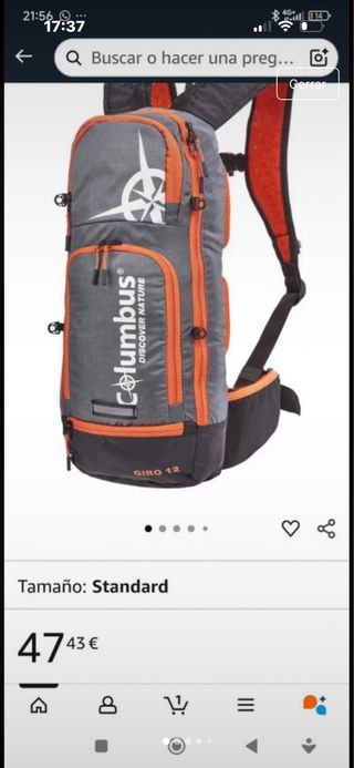 Mochila Columbus GIRO 12 Gris Naranja