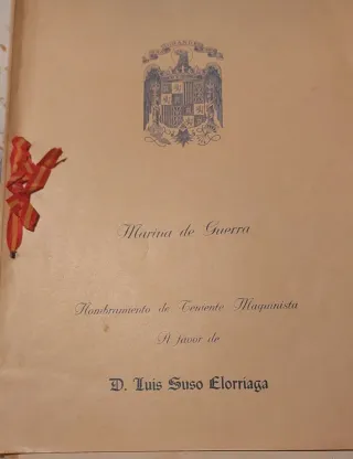 Firma Franco documento Armada 1942 carpeta
