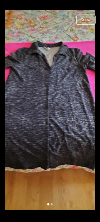 Vestido camisero Mango negro y gris