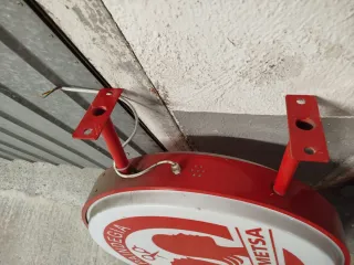 Foco redondo metal y plastico