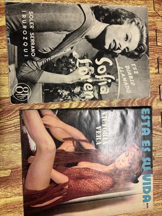 Revista antigua de Victoria Vera y de Sofia Loren.